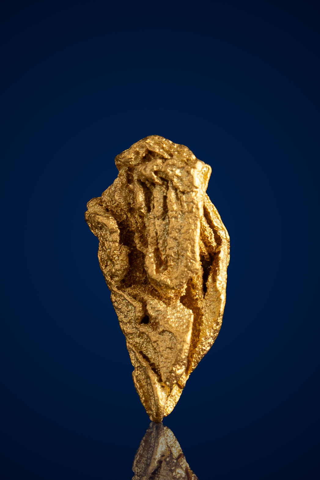 (image for) Dazzling, Striated Natural Gold Nugget - Papua New Guinea - 1.68 grams